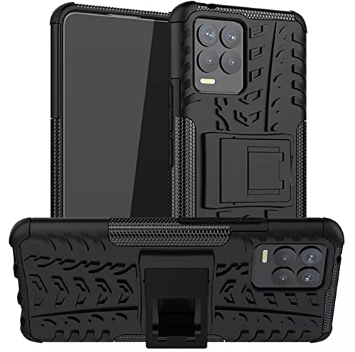 zivite Realme 8, Back Cover, Premium Real Hybrid Shockproof Bumper Defender Cover, Kickstand Hybrid Desk Stand Back Case Cover for Realme 8 - Black (B0993HSXD3) Amazon Price History, Amazon Price Tracker