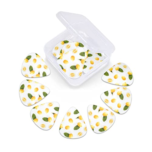 Lot de 12 médiators fins et épais pour guitare basse électrique Jaune citron - Les Beatles, Paul McCartney, John Lennon, RIngo Starr, George Harrison Lot de 12 médiators fins et épais pour guitare basse électrique Jaune citron – Image 7