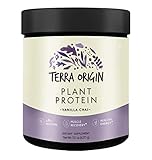 Terra Origin, Plant Protein, Powder, Vanilla Chai, 15 Servings Includes Organic Brown Rice Protein and Pea Protein Isolate, Vegan, Gluten Free, 18g Protein