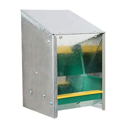 Rural365 Automatic Chicken Feeder System - 5.5 lb. Capacity Galvanized Feeder Metal Trough for Poultry and Rabbits