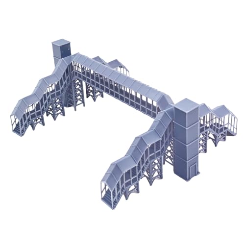 Outland Models Overhead Footbridge w Canopy(4 Stairs & Elevators) 1:160 N Scale