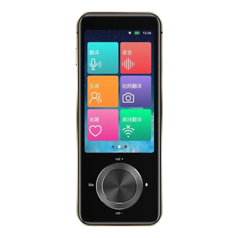 1 appareil de traduction PCS 137 langues Traducteur intelligent Enregistrement vocal en temps réel Machine texte Prend charge 16 hors ligne Transfrontalier(Gold)
