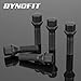 Dynofit M12x1.5 ET Lug Bolts Set Compaible with BMW E82 E88 E91 E92 E93, 45mm Shank Extended Aftermarket Wheel Bolts for E36 E30 E90 E28 E34 E23, 12x1.5 Conical Seat Shiny Bolts/Studs for 20mm Spacer