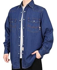 Pearl Snap Denim Dark Blue