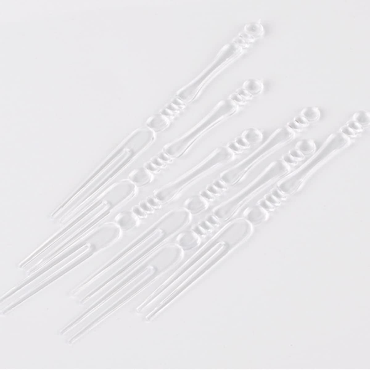 Ouliget Disposable Clear Plastic Fruit Forks,Mini Cake Forks,Tasting Appetizer Forks, Dessert Forks Party Supplies,4 Inches,80 Pieces. — Amazon image 7