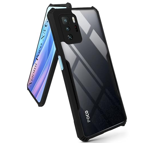 Image of Jkobi Back Cover Case for Xiaomi Poco X3 GT (Shockproof with Polycarbonate Clear Panel | Professional Black)