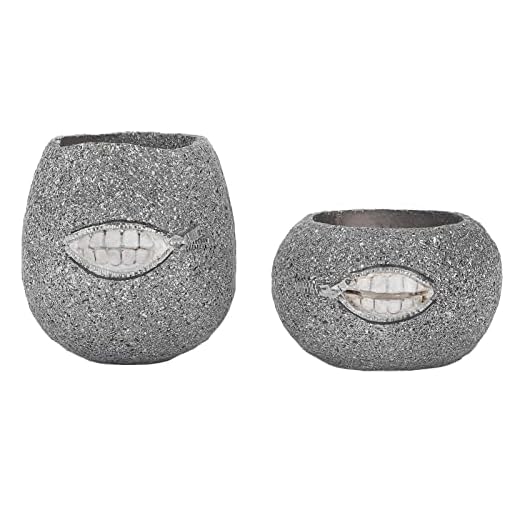 plplaaoo Maceta pequeña, 2 uds macetas, Maceta de Escritorio, Forma de Diente con Cremallera Resina Decorativa práctica Estilo Simple macetas de bonsái para balcón Escritorio, Macetas Maceta Peque