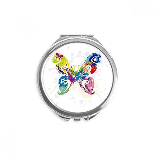 Miroir de poche de haute précision au design papillon floral multicolore durable