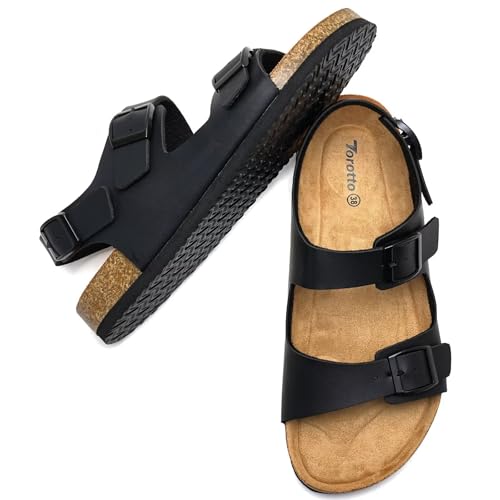 Torotto Womens Sandals with Cork Footbed Open Toe Adjustable Webbing Athletic Slides Sandals for Walking | Beach | Indoor Outdoor 6