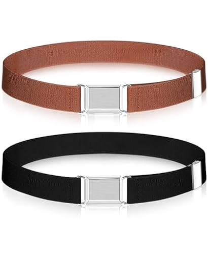 LEEQBCR Pack de 2 cinturones infantiles elásticos cinturón elástico niños Cinturón para niños con hebilla cuadrada Cinturón infantil ajustable, Para niños niñas jeans pantalones cortos vestido | Ya disponible en tu tienda friki favorita! En mundofriki.es!