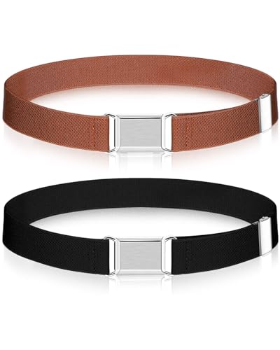 LEEQBCR Pack de 2 cinturones infantiles elásticos cinturón