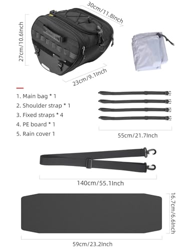 Bolsa de túnel para depósito de moto impermeable compatible con Forza350 2