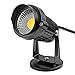 LemonBest 5W LED Gartenstrahler Lawn Licht Garten Scheinwerfer mit Erdspieß für den Außenbereich, IP65, AC 85-245V, EU Stecker (Warm weiß-B1)