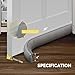 fowong Door Draft Stopper for Bottom of Door 36 Inch Weighted Noise Blocker Soundproofing Draft Guard, Window Breeze Blocker Easy Install, Grey