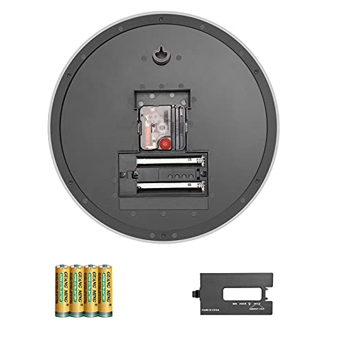 12 Inch Analog Wall Clock, Silent Non-Ticking Quartz Large Wall Clocks With Night Led Time Diplay,Battery Operated Decorative Wall Clock For Office, Kitchen, Living Room (White) #TOP3