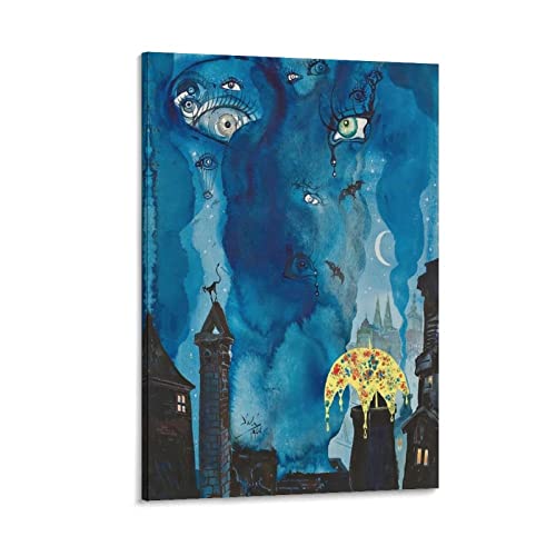 Surrealism Posters Salvador Dali Art Hanging Pictures Canvas Wall Art Posters (11) Wall Art Paintings Canvas Wall Decor Home Decor Living Room Decor Aesthetic 16X24Inch(40X60Cm) Frame-Style #TOP13