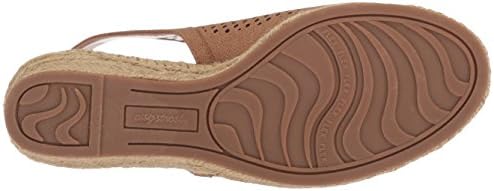 Easy Street Women's Stacy Wedge Sandal, tan Linen Print, 6.5 | Image 3