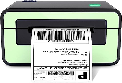 POLONO Thermal Label Printer, 4×6 Shippping Label Printer for Shipping Packages, Commercial Thermal Label Maker, Compatible with Amazon, Ebay, Etsy, Shopify, FedEx, etc, Support Windows and Mac(Green)