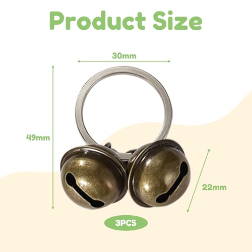 3 Stück Glocken,Laute Katzen Dog Glocke,Haustier Bells,Glöckchen,Kleine Glocke Halsband Anhänger,Hundeglocke Jagd,Hundeglocken Tracker Anti Verlust,Haustiere Laut Schellen,Basteln Katzenglocke