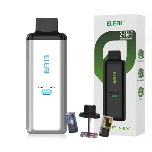 �u2in1�t���[�o�[�ؑփV�X�e���v Eleaf IORE Mix �d�q�^�o�R �X�^�[�^�[�L�b�g pod ���L�b�h�����^�C�v�d�q�^�o�R 1.0�� 4��ރ��[�h �ő�24W Type-C�[�d�� 1100mAh�o�b�e���[���� �����^�� ���� Vape �x�C�v ��