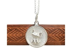 Origami Cat Necklace - Sterling Silver Charm on 16" Chain