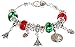Lova Jewelry Christmas Tree Murano Glass Beaded Charm Bracelet