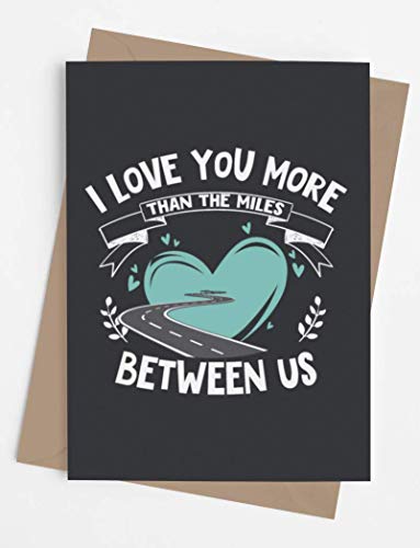 Long Distance Card for boyfriend, girlfriend, wife, husband. | Original card with envelope for long distance relationship or friendship | Unique present for someone who is going away