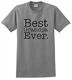 Best Grandpa Ever T-Shirt Large Sport Grey