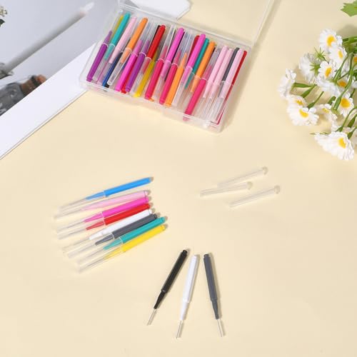 Image of CREATCABIN 60Pcs 12 Colors Shower Head Cleaner Brush Showerhead Cleaning Picks Plastic Colorful Assorted Tiny Mini Non Clogging Brushes Tools Accessories for Bathroom Small Hole Gap Nozzles Clean