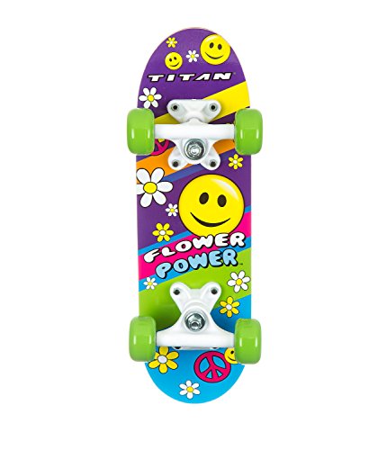 Titan Flower Power Princess Complete Skateboard For Girls (5+ Ages), 17-Inch, Multi-Color #TOP1