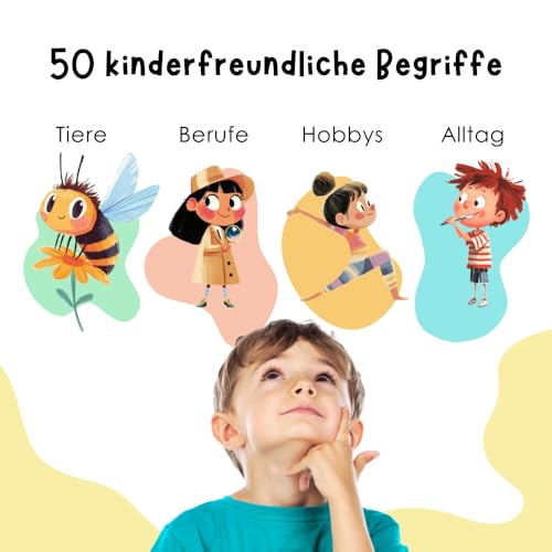 Rabano Art Pantomime für Kinder I Lernspiel & Geschenk für Mädchen und Junge I Spiele ab 4, 5, 6, 7, 8, 9 Jahre I Ostergeschenke Kinder I Outdoor Spiel – Bild 5