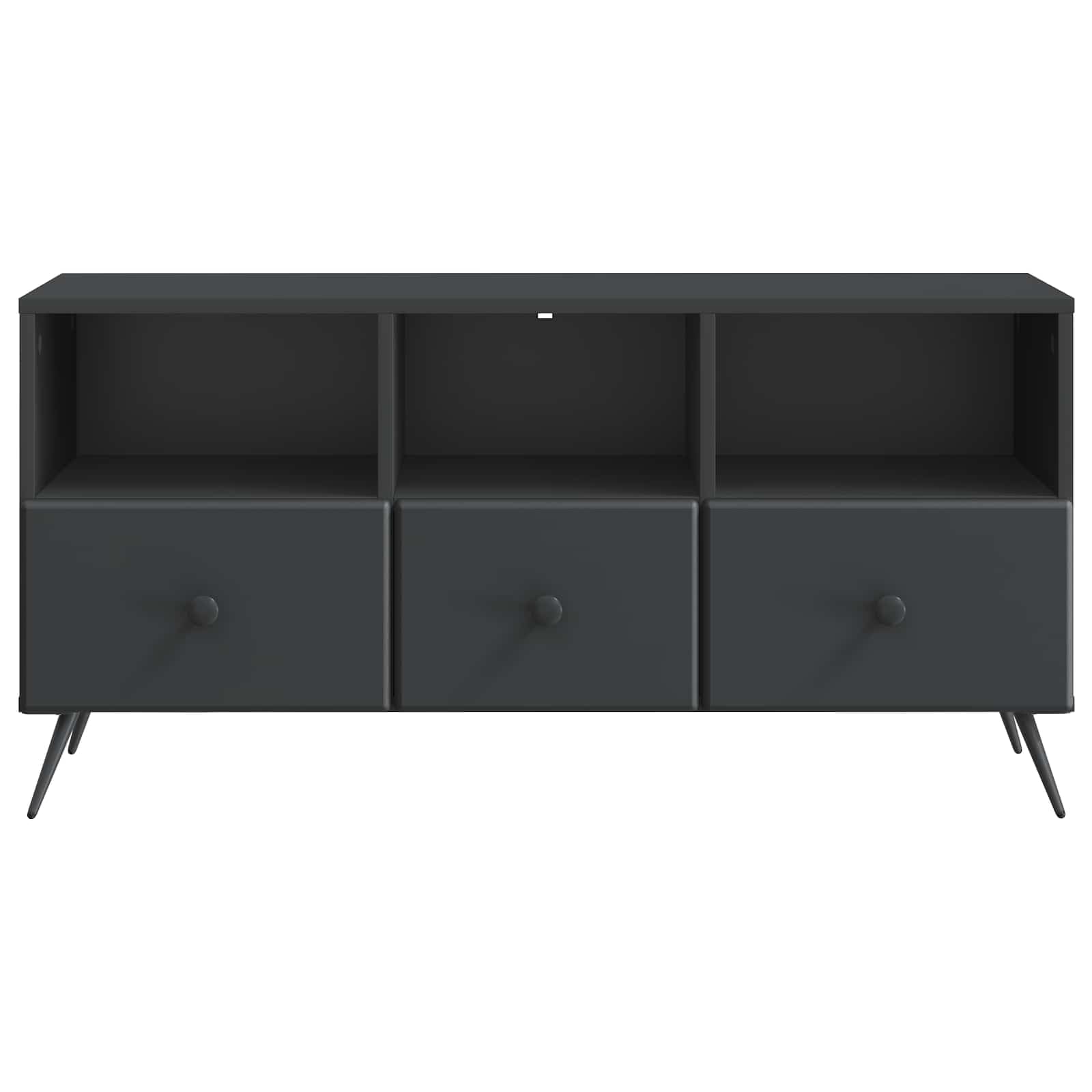 TV-Schrank Schwarz 102x34,5x50cm Fernsehtisch Holzwerkstoff