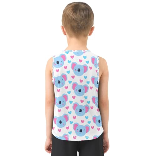 J JOYSAY Koala Heart Boys Tank Top Sleeveless Muscle Shirts Quick Dry Kids T-Shirts 3-15T3