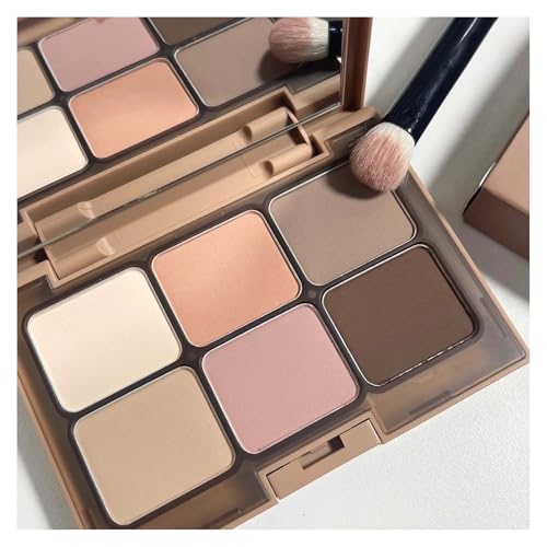 Neutral Nude Eyeshadow Palette - 6 Matte and Shimmer Shades for Smokey, Bronze Eye Makeup