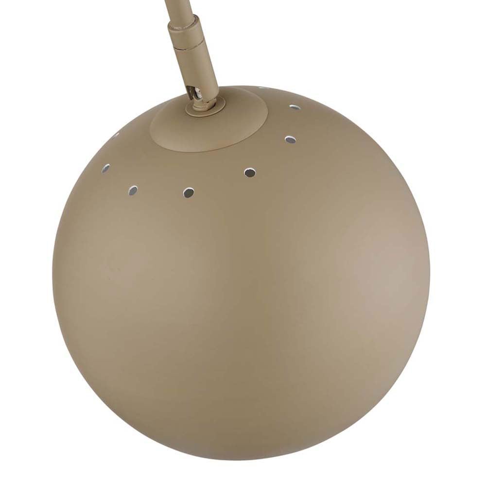 Stehleuchte Bogenstehlampe Stehlampe sandfarben Bogenlampe Wohnzimmer, Metall, 1x E27 Fassung, LxBxH 46x25x150 cm