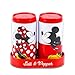 Mickey Mouse Kitchen Accessories - Mickey and Minnie Kitchen Accessories Bundle Includes Red Mickey and Minnie Salt and Pepper Shakers Plus Stickers | Mickey and Minnie Mouse Kitchen Decor