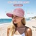 Durio Sun Hat for Women UV Protection Visor Hats Wide Brim Sun Hats Ponytail for Summer Beach Tennis Golf Garden Cameo Brown