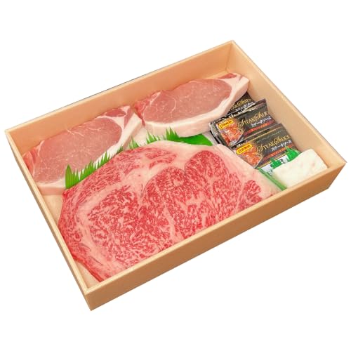 若狭牛サーロインステーキとふくいポークロースステーキセット [A-108006]