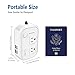 200W Car Power Inverter, FOVAL 12V DC to 110V AC Car Inverte with 4 USB Ports Car Outlet Adapter, Power Inverter for Vehicles, Car Plug Adapter Outlet for Laptop Computer Charger (White)