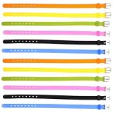 NESTINGHO Stretch Silikonarmbänder 12 Stück 8mm Breite Bunte Selbstgemacht Uhrenarmbänder mit Sicherungsringen für Party und Alltag