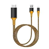 ► Salida de vídeo de 1080p: compatible con cable i-phone a HDMI que soporta el espejo de lo que se muestra en la pantalla de tu dispositivo, incluyendo aplicaciones, presentaciones, sitios web, presentaciones de diapositivas y más – a tu televisor, pantalla, proyector equipado con HDMI.