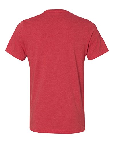 BELLA + Canvas Unisex Jersey Short-Sleeve V-Neck T-Shirt - Heather RED - XL - (Style # 3005 - Original Label)3