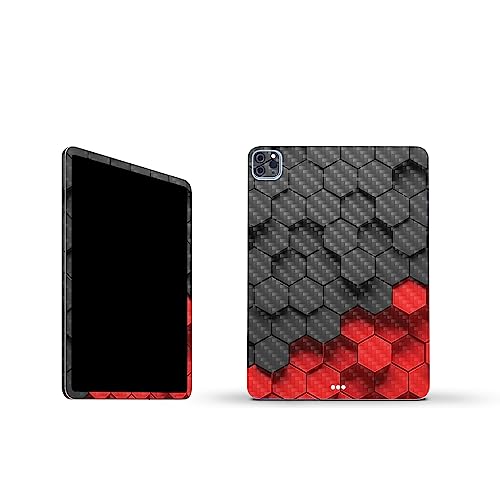 Image of MightySkins Carbon Fiber Skin Compatible with Apple iPad Pro 11 inch M2 4th Gen (2022) Full Wrap Kit - Two-Tone Hex | Protective, Durable Textured Carbon Fiber Finish | Easy to Apply | Made in The USA