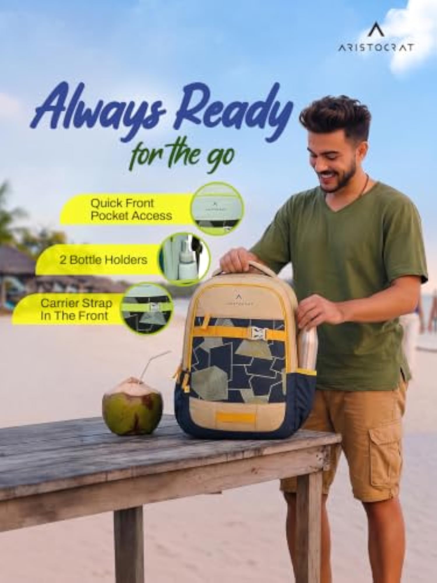 Buzz Casual Backpack 30L with Quick-Access Front Pocket