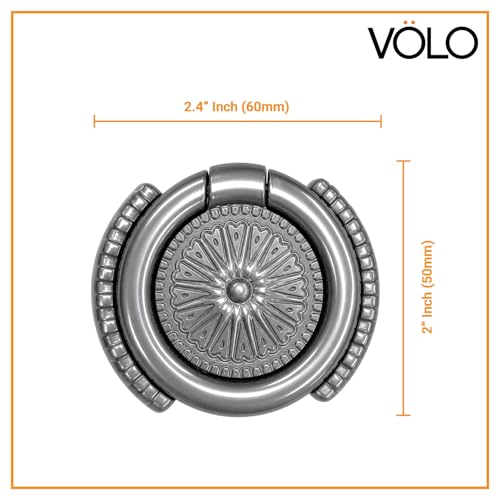 Image of VOLO 2 Pieces Cabinet Knob /Kadi | Pull Knobs for Drawers, Wardrobes & Cupboards | Ideal for Kitchen & Home | (Kadi-19) | (Satin Black, 2 Pieces)