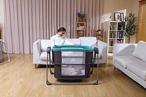 Mastela Berço Techno Bluetooth Chumbo E Verde