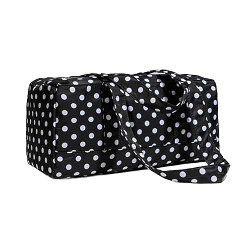 Sac à bandoulière en nylon à pois pour femme avec grande capacité et fermeture éclair