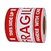 Hybsk This Side Up Fragile Stickers 3x5 inch Handle with Care Shipping and Packing Warning Adhesive Label 100 Per Roll (3x5 inch)