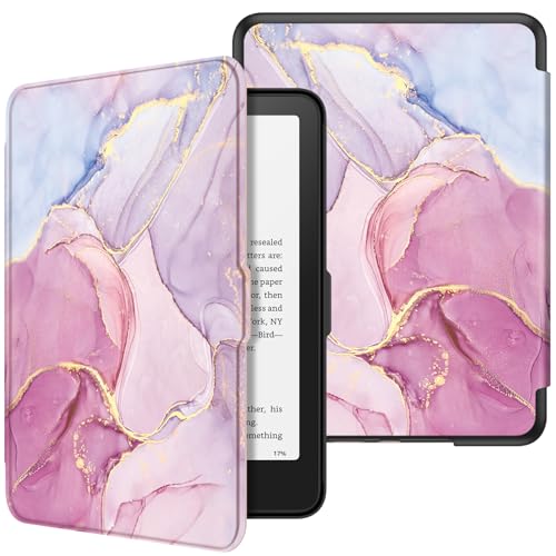 Image of Fintie Case for 7 inch All-New Kindle Paperwhite (12th Generation, 2024) and Kindle Colorsoft Signature Edition - Slim Lightweight Shell PU Leather Protective Cover with Auto Sleep /Wake,Glittering Marble