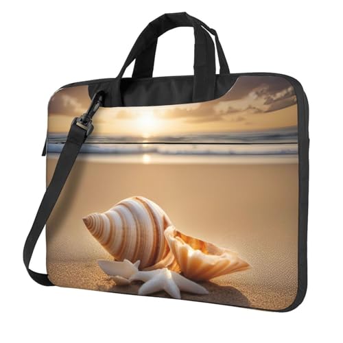 Sac à bandoulière pour ordinateur portable 15 pouces avec motif paysage de plage